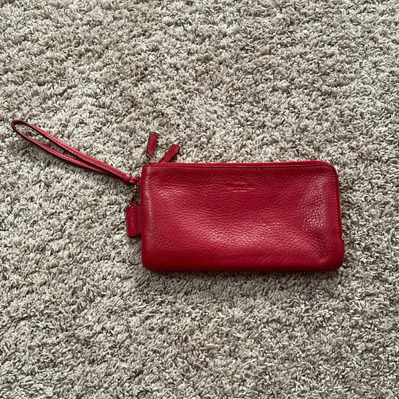Coach Handbags - Womens Authentic Red Coach Wristlet Wallet